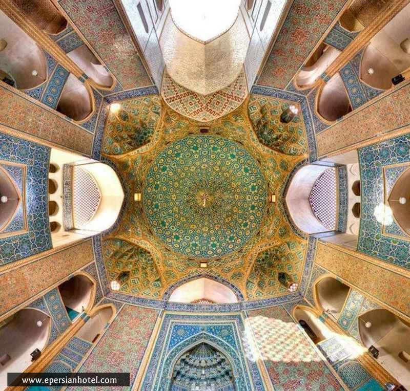 کاشی کاری ایوان های مسجد جامع یزد